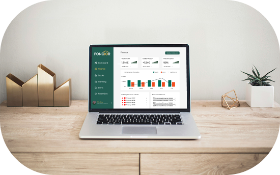 Tableau de bord financier Foncior pour analyser la rentabilité locative